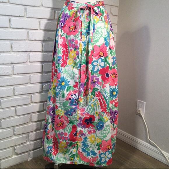 Vtg Kathleen Arnold Wrap Maxi skirt Medium - Picture 1 of 4